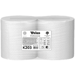 Полотенце бумажное 2-х/двухслойное Veiro Professional Comfort 150 м, В рулонах, Белое
