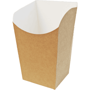 Упаковка бумажная для картофеля фри, попкорна, снеков ECO SNACK CUP L "Pure Kraft"