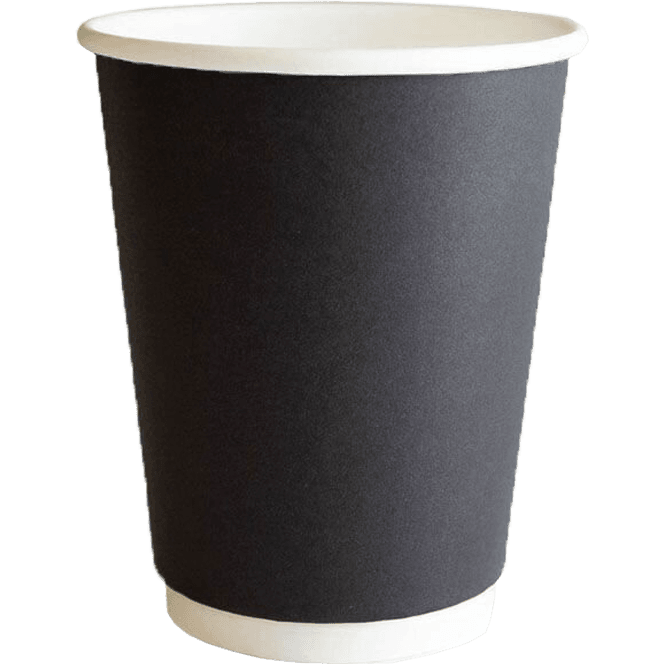 Стакан бумажный 250 мл Гладкий ЧЕРНЫЙ Двухслойный D-80 мм БЛ