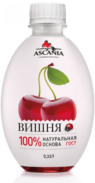 Лимонад 0,33 л "Ascania" ПЭТ Безалкольный напиток, Вишня Лимонад 0,33 л "Ascania" ПЭТ Безалкольный напиток, Вишня