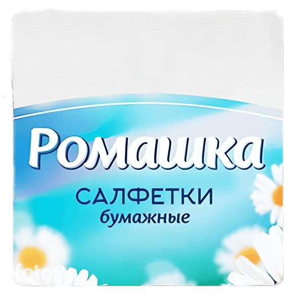 Салфетка бумажная 1/однослойная "Ромашка" белая, 70 листов пач. (20 пач.упак) Салфетка бумажная 1/однослойная "Ромашка" белая, 70 листов пач. (20 пач.упак)
