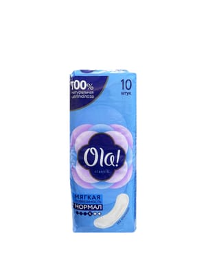 Прокладки "Ola!" Classic нормал без крылышек, 4 капли (10 шт.упак) Прокладки "Ola!" Classic нормал без крылышек, 4 капли (10 шт.упак)