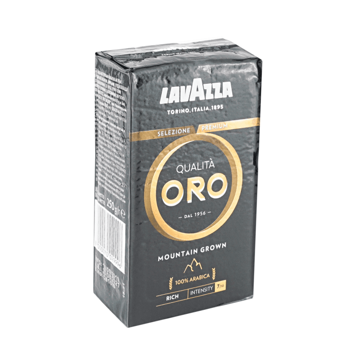 Кофе молотый 250 гр "Lavazza" Oro Черная уп, вакуумная уп, арабика Кофе молотый 250 гр "Lavazza" Oro Черная уп, вакуумная уп, арабика