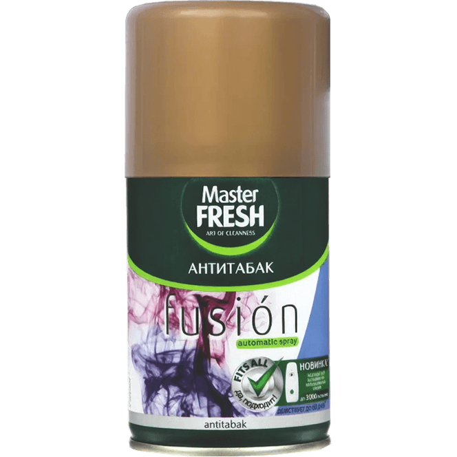 Освежитель воздуха 250 мл "Master FRESH GOLD" сменный баллон, АнтиТабак Освежитель воздуха 250 мл "Master FRESH GOLD" сменный баллон, АнтиТабак
