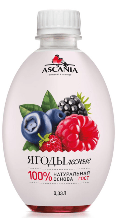 Лимонад 0,33 л "Ascania" ПЭТ Безалкольный напиток, Лесные ягоды Лимонад 0,33 л "Ascania" ПЭТ Безалкольный напиток, Лесные ягоды